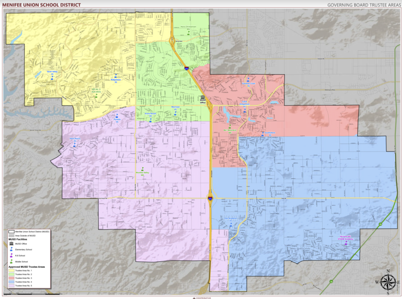 Map of trustee areas